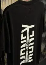 MONEY Vertical Printed Dropshoulder Tshirt-Black - Image 2