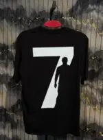 CR7 Printed (Front & Back) Dropshoulder Tshirt-Black - Image 2