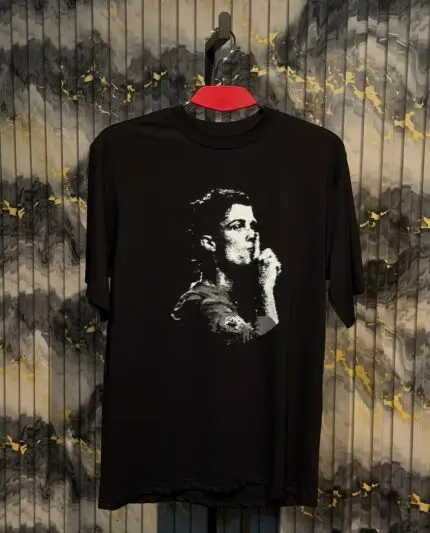 CR7 Printed (Front & Back) Dropshoulder Tshirt-Black