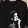 CR7 Printed (Front & Back) Dropshoulder Tshirt-Black