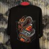 WHISKEY & SNAKE Printed (Back) Dropshoulder Tshirt-Black