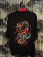 WHISKEY & SNAKE Printed (Back) Dropshoulder Tshirt-Black