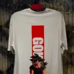 GOKU Printed (Back) Dropshoulder Tshirt-White