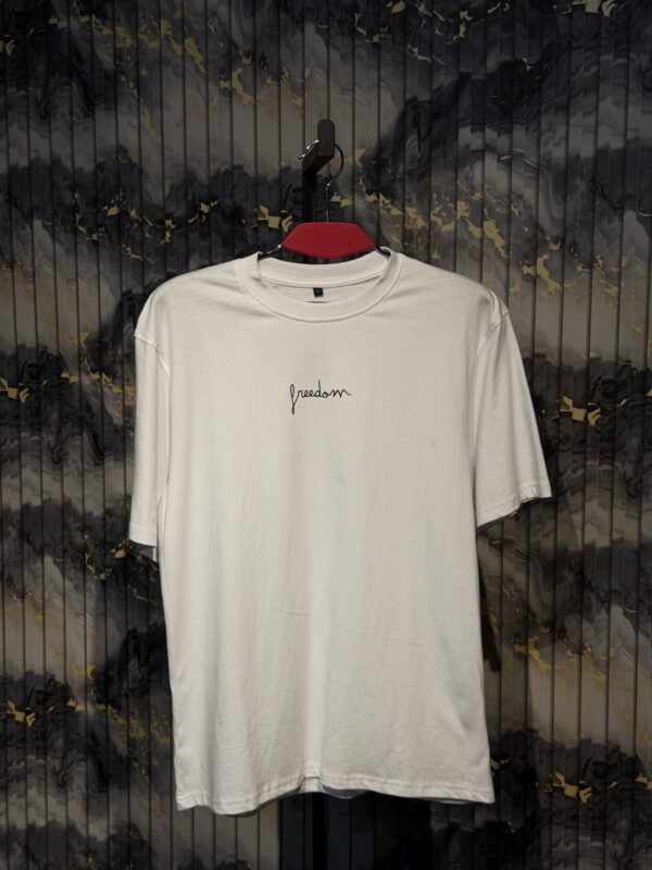 SAN FRANCISCO x FREEDOM Printed (Front & Back) Regular Tshirt-White